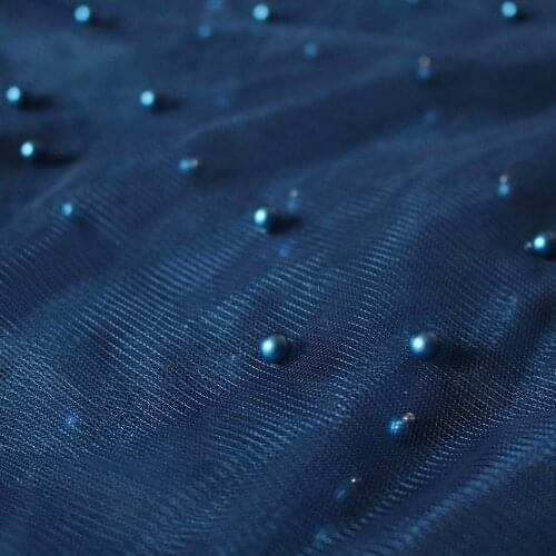 Navy Blue Pearls Wedding Veil 3 Meters Long Bridal Veil with Comb 300CM Pearl Veil for Bride Wedding Accessories