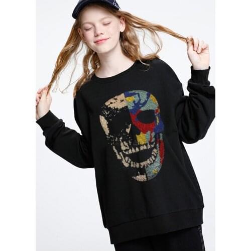 Hoodies Sweatshirts Diamond stone Pullover Women Winter Hot drill Fleece Streetwear Outwear