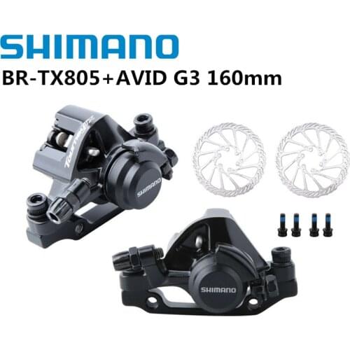 Shimano ALTUS M2000 Series BR-M375 Mechanical Disc Brake with AVID G3 160mm Rotor Six Nail Discs For MTB Bike