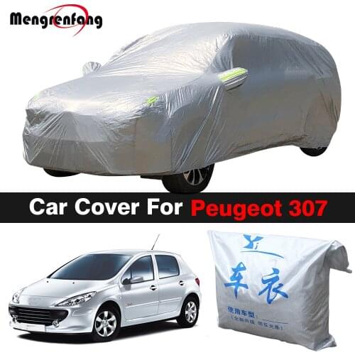 Outdoor Car Cover Anti-UV Sun Shade Rain Snow Dust Resistant Auto Cover For Peugeot 307 Sedan Hatchback Wagon Coupe Cabriolet