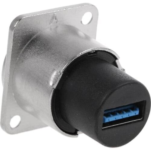 USB 3.0 Socket Metal D type Female to Female Connector Panel Mounting Holder Adapter Support
