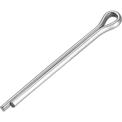 Uxcell 15Pcs Split Cotter Pin - 4mm x 45mm 304 Stainless Steel 2-Prongs Silver Tone for Home DIY Application