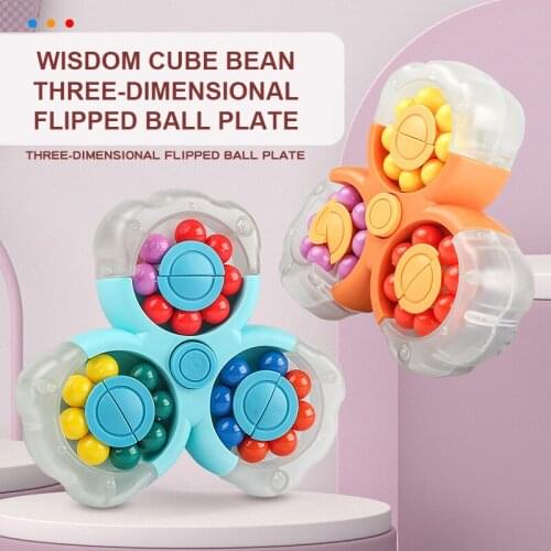 Rotating Magic Beans Cube Fidget Toys Adults Stress Relief Fingertip Gyroscope Children Education Montessori Toys