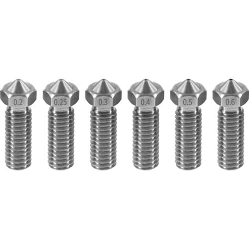 All metal Stainless steel Volcano Nozzle 0.4mm/0.6mm/0.8mm/1.0mm/1.75mm 3mm Lengthen Crater hotend For 3D Printer PLA/ABS