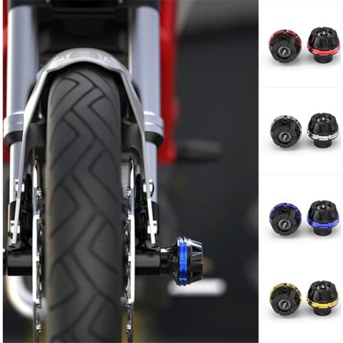 Top quality CNC motorcycle crash pad titanium burnt moto falling protection motorbike wheel frame sliders damping pads protector