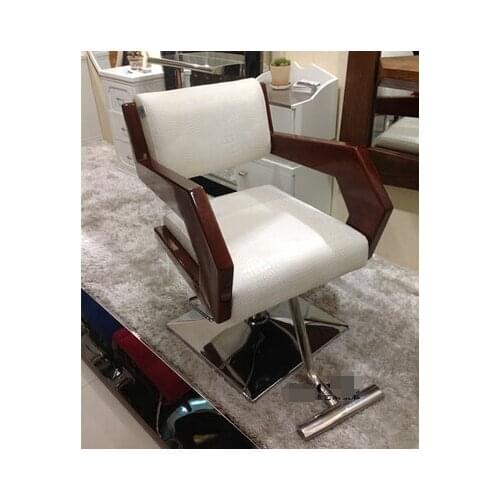 High-grade wood salon chair barber chair armrest Continental simple haircut salon chairs chair