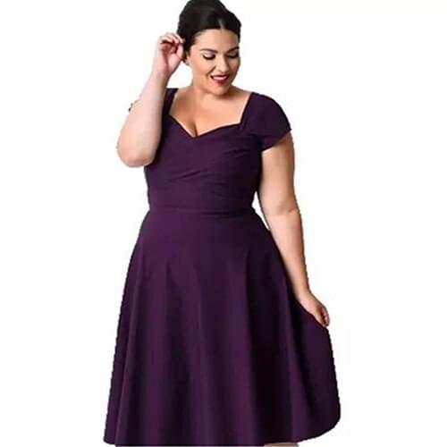 Summer Fashion Womens Vintage Sexy Ruched High Waist Solid Color Cocktail Party Flared Dress for Dating Party Wedding