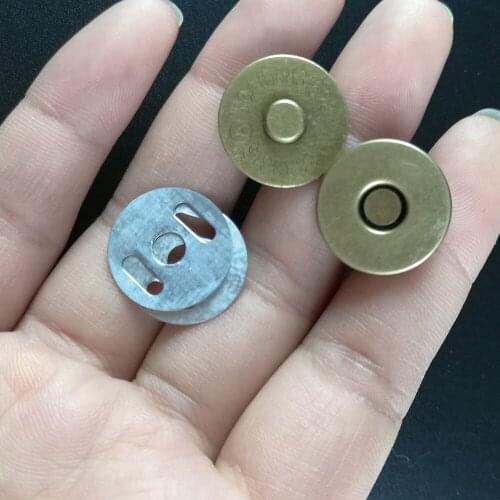 10 Sets 14mm/18mm Metal Magnetic Snap Fasteners Clasps Buttons Handbag Purse Wallet Craft Bags Parts Accessories