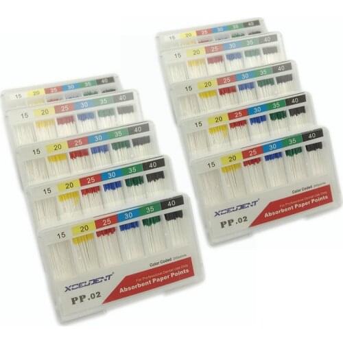 10 boxes/2000pcs Dental Material Absorbent Paper Points Dentist Products 0.02 Taper