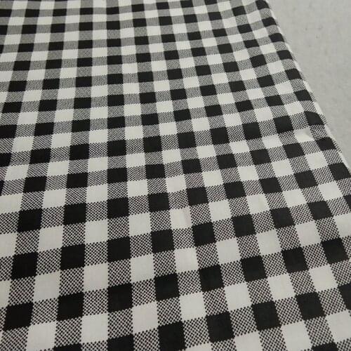 100% Plain Cotton Black & White Red Blue Square Printed Printed Cotton Fabric 50x105cm Check Fabric Patchwork