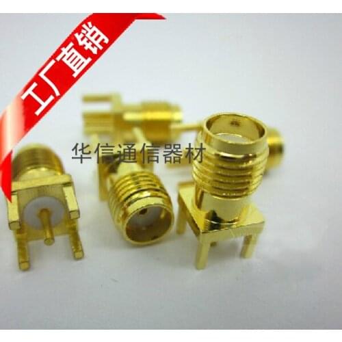 5Pcs Gold PCB Mount SMA Female connector Plug Straight RF Connector Adapter SMA-KE connector Jack Panel Mount for GPS GSM 3G 4G