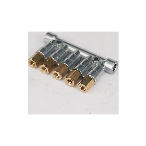 5 Way Aluminum In M8x1 Out M10x1 Lube Oil Piston Distributor Value Manifold Block for centralized lubrication system