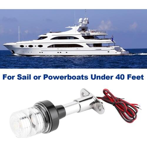 6/8/10/12 inch 12~24V Marine Boat LED Navigation Lights Waterproof Stern Anchor Light 4500K Warm White Lamp