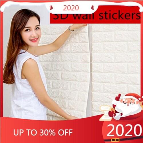 70*77 3D Wall Sticker Self Adhesive Wallpaper DIY Brick Living RoomTV Kids Safty BedroomWarm Home waterproof Decor Wall Stickers