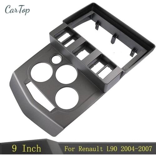 9 Inch Car Radio Fascia DVD Plug Audio Fitting Adaptor Dash Trim Kits For Renault Logan L90 2004-2007