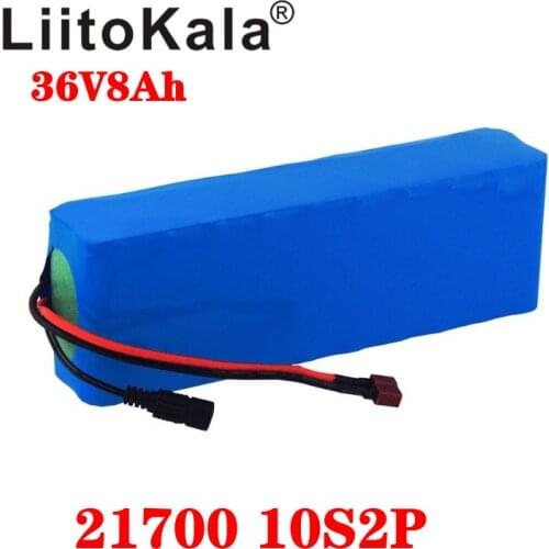LiitoKala 36V 8AH 21700 4000mah 10S2P Electric Bike Battery for electric bicycle scooter 36V Ebike Battery