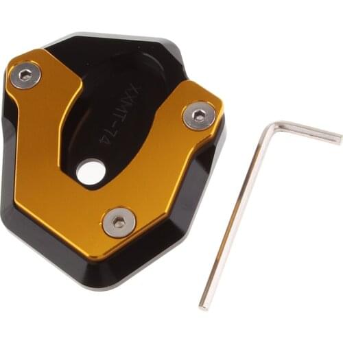 Motorcycle CNC Side Stand Kickstand Enlarge Plate Pad For Kawasaki Z650 Z900 Ninja250/300