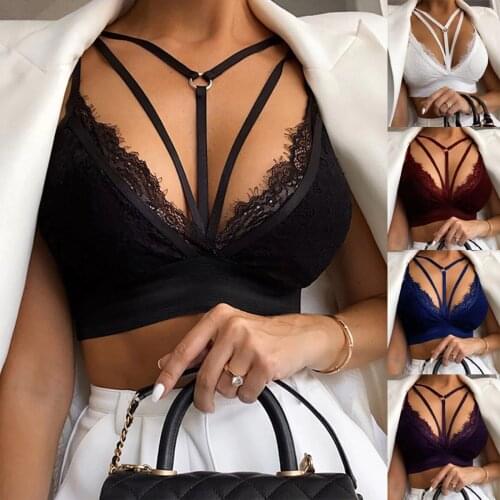 Women Sexy Underwear Black Lace Bralette Push Up Bras For Women Plus Size Bras Tank Tops Female Sleeveless Tank Top
