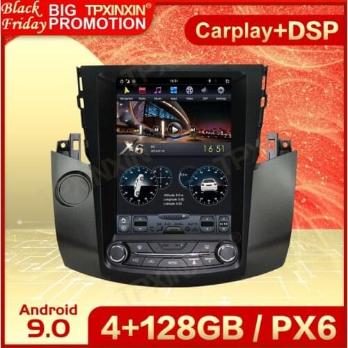 Carplay 2 Din Android 9 Tesla Multimedia Stereo For Toyota RAV4 2003 2004 2005 2006 2007 2008 2009 GPS Receiver Player Head Unit