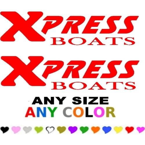 For 2x1Set XPRESS BOATS stickers decals ANY COLOR SIZE FISHING 36"x9" Each