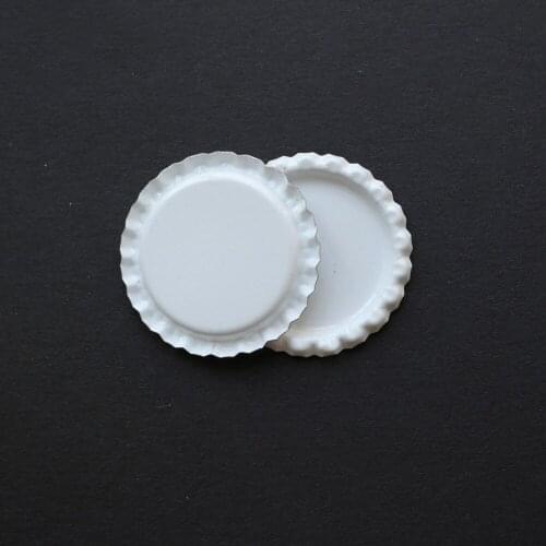 Two-side Colourful White Flattened Metal Flat Bottle Caps for Wine Charms Without Hole DIY Jewelry Crats DHL Free Shipping