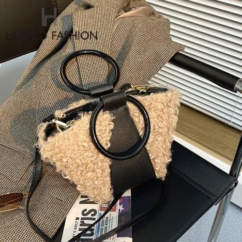 Elegante Vrouwelijke Top-Handvat Tassen 2020 Fashion Nieuwe Hoge Kwaliteit Zacht Pluche Vrouwen Designer Handtas Lederen Schoude