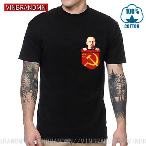Vladimir Lenin Communism Chest Pocket T-Shirt Soviet Union Political Philosophy of Marxism Marxmen Karl Marx Fidel Castro Tshirt