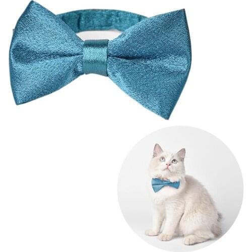 Pet Bowtie Simple Style Fashion Sold Color Vintage Adjustable Dog Bow Tie Pet Collar Tie