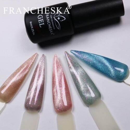 New 6 Color Cats Eyes Glue Series Nail Polish Gel Spar Wide Manicure Lacquer Varnish Soak Off Manicure Nail Art Glue TSLM1