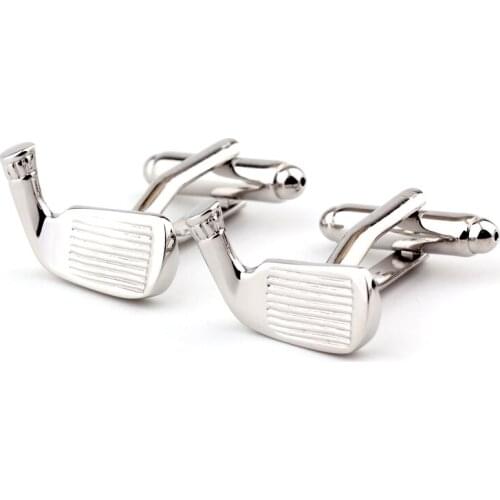 Golf racket metal cufflinks sleeve nail factory direct sale free shipping
