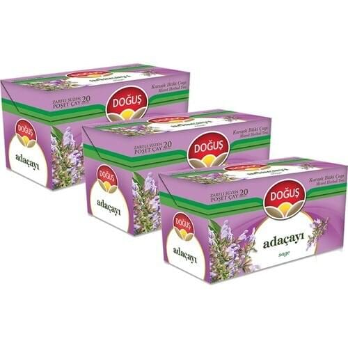 PERFECT WITH ITS WONDERFUL FLAVORS Sage Herbal Tea 20 Pieces Set of 3 FREE SHIPPING FREE SHIPPING FREE SHİPPİNG