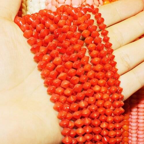 Exquisite natural coral beads Lantern-shaped natural coral loose beads For jewelry making DIY necklace bracelet accessories
