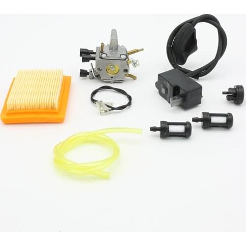 Ignition Coil Carburetor Carb Air Filter Kits Fit For Stihl FS120 FS200 FS250 FS250R FS300 FS350 Trimmer Brushcutter Spare Parts