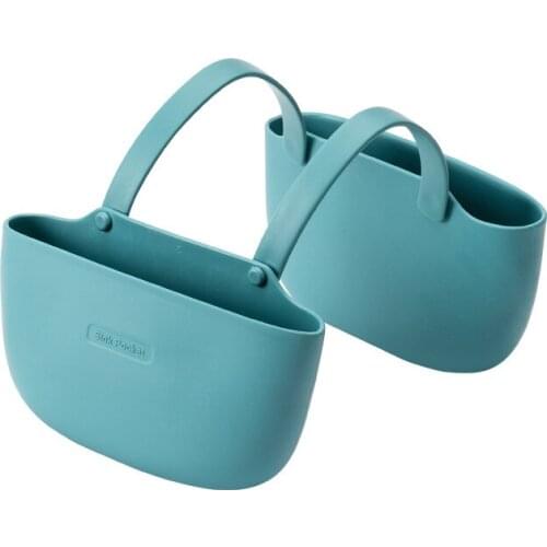 Kitchenware lanyard with snap-on sink drain basket, faucet sponge, double-sided storage rack