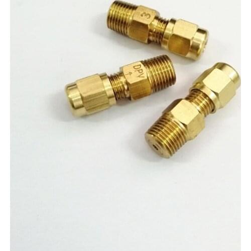 Brass DPV Type One Way Check Valve Lubrication System Controller Distributor Separator Tube Pipe Fitting