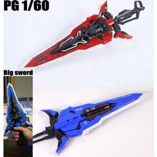 M3 PG1 / 60 Gundam Blue Astray Red Frame Great Sword Backpack Weapon accessories Action Figure Assembled Model Toys