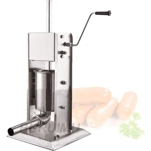 Sausage Filling Machine Manual Stainless Steel Small Vertical Hand Crank Home Effortless Sausage Maker