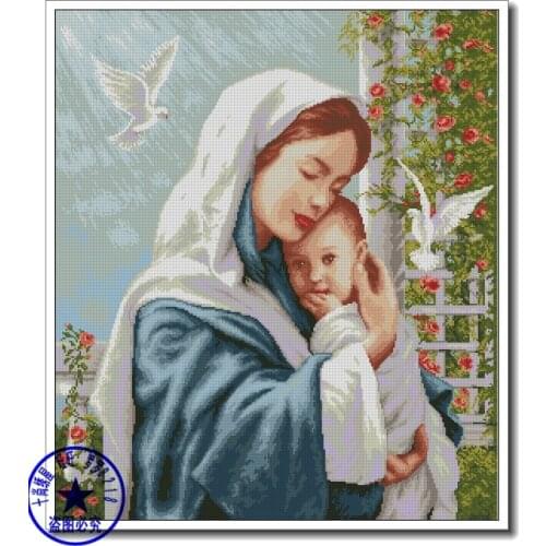 Top Quality beautiful popular counted cross stitch kit mother sister and baby love
