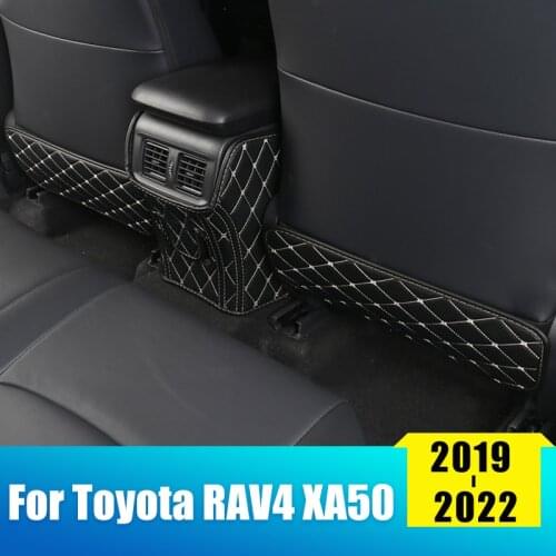 Central Armrest Box pad Seat Back Children kick-proof Protective Pad For Toyota RAV4 2019 2020 2021 RAV 4 XA50 Accessories