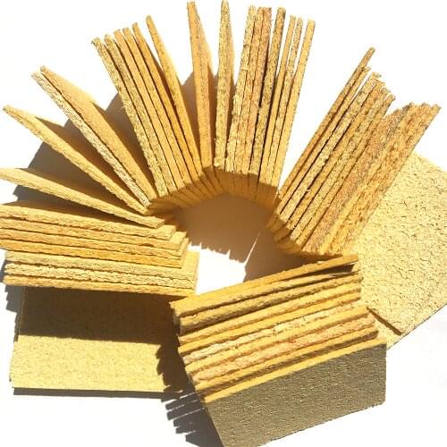 Cleaner Sponge Clean Tool High Temperature Enduring Condense Electric Solder Welding Soldering Iron Tips Cleaning Sponge Yellow