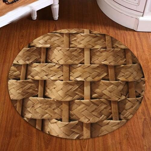 Wicker Round Rugs, Carpets For Living Room, Bedroom Non-slip Floor Mat wicker Style Round Rug, Soft Bath Mat,SM317