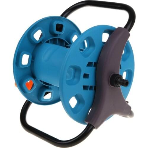 Portable Garden 25M Water Hose Reel Cart Storage Rack Holder Winding Waterpipe Bracket Shaking Tools