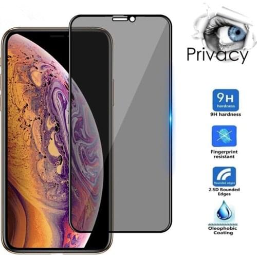 Anti-spy Tempered Glass For iPhone 12 mini 11 Pro XS Max XR X Privacy Screen Protector for iPhone 8 7 6S 6 Plus Full Cover Film