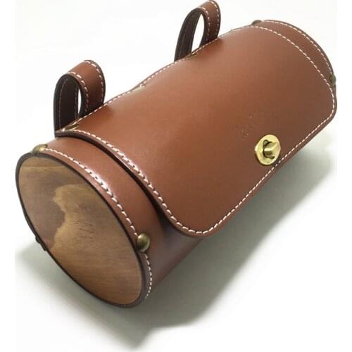 Q398 Free shipping Bicycle retro tail car before the handle bag leather logs round bag Bicycle Bags