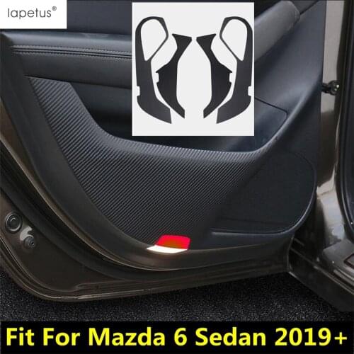 Car Door Anti Kick Pad Protection Film Carbon Fiber Style Stickers Accessories Interior Refit Kit For Mazda 6 Sedan 2019 - 2021