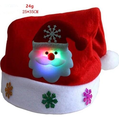 Christmas Decorations Childrens Holiday Gifts LED Adult Hats Decals Cartoon Old People Snowmen Deer Hat