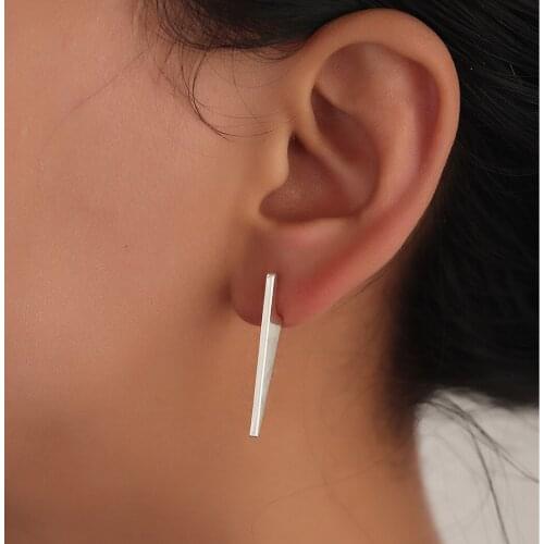 Punk Blade Drop Earrings Simple Triangle Stud Cool Geometrical Boucle Personalized Hippie Jewelry for Boyfriend Girlfriend