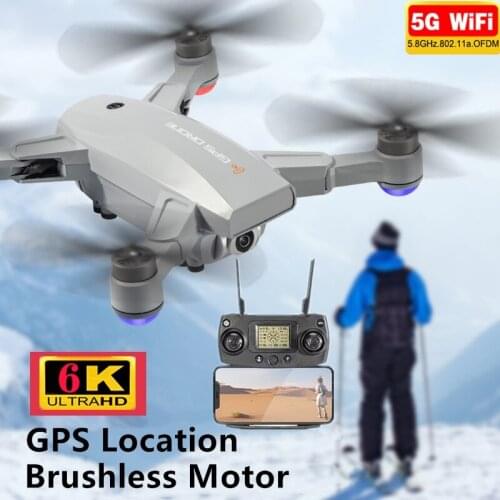 5G WIFI FPV Brushless Folding RC Drone 6K UHD Wide Angle Camera Foldable Smart Return Gesture Selfie GPS Follow Me RC Quadcopter