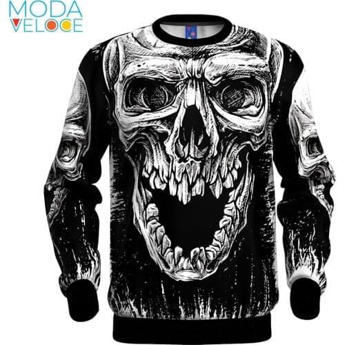 Male Hoodie High quality 3d print Dark Skull 3d Printed Sweatshirt Hip Hop Pullover Fashion Casual Caot