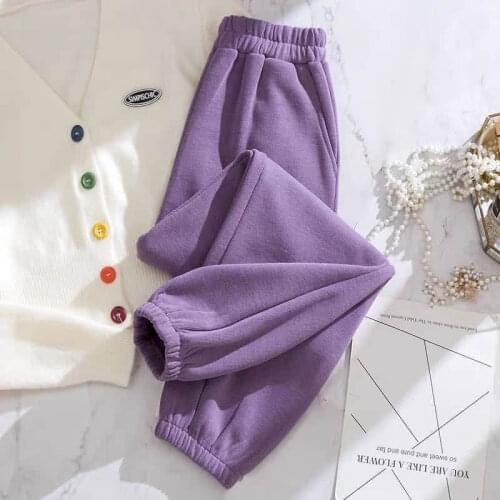 Women Pants Velvet Warm Loose Simple Solid Korean Thicken Harem Trousers Vintage High Quality Womens Students All-match